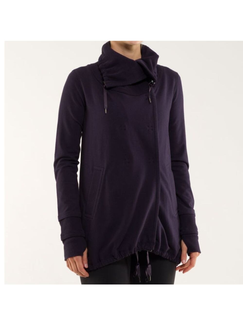 Lululemon 2 Gratitude Wrap Heathered Deep Zinfandel Warm Cardigan Jacket